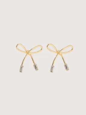 Gold Bow Earring