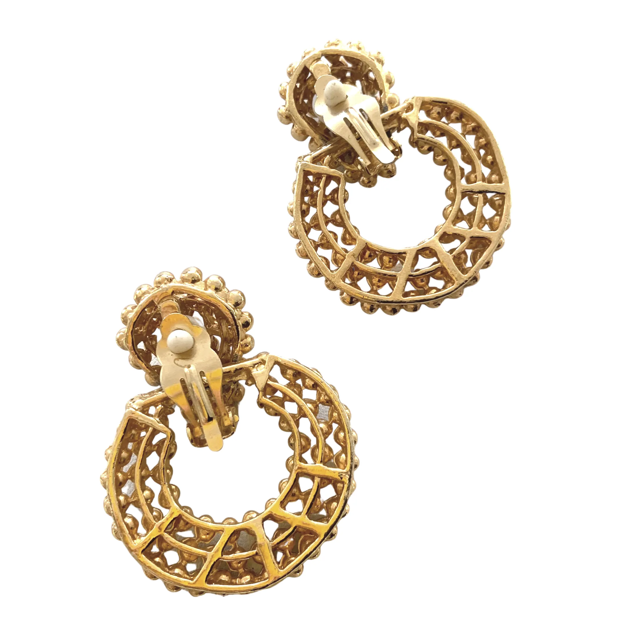 Gold Large Clip Earrings