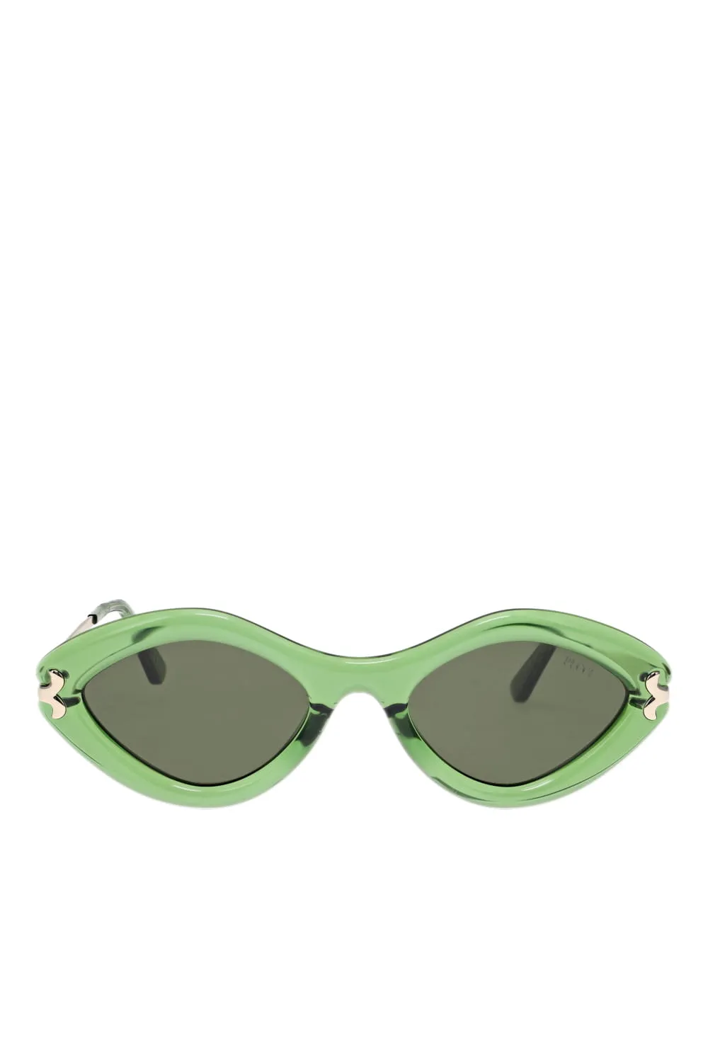 Green Acetate Sculptural Sunglasses