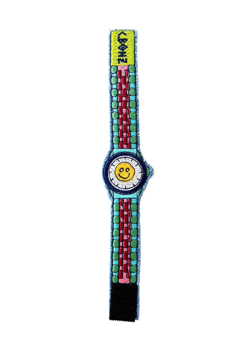 Happy Hour Embroidered "Watch" Bracelet