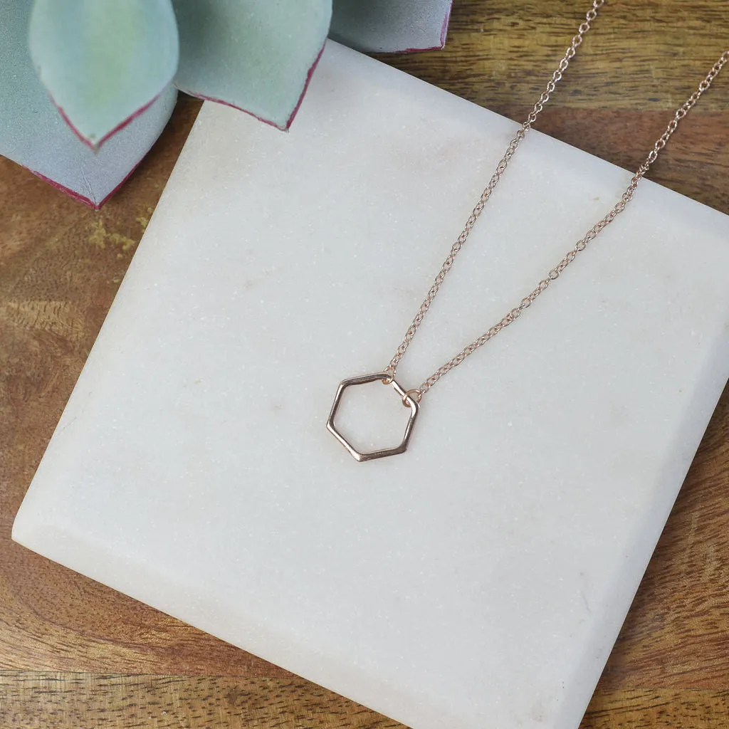 Hexagon Pendant Necklace