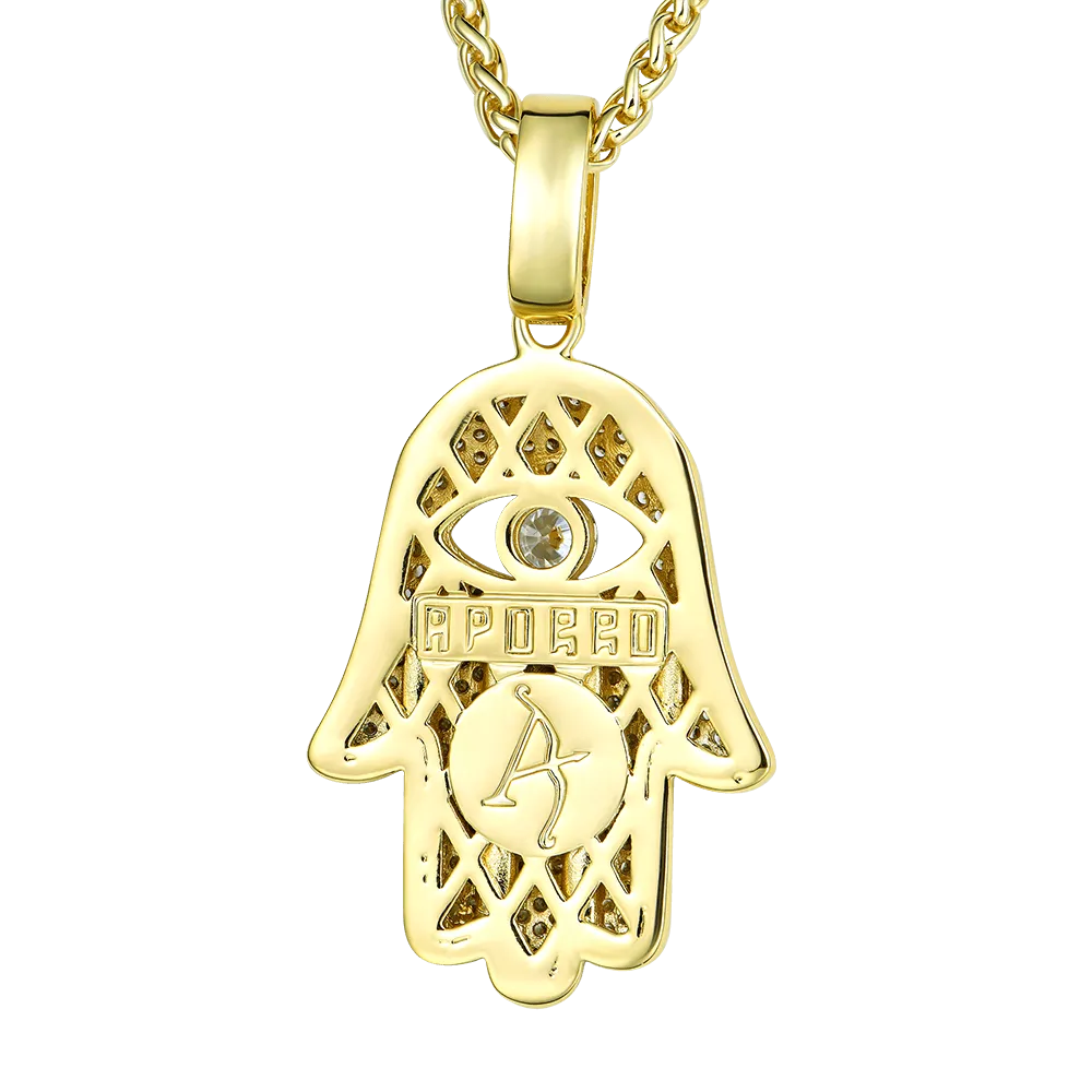 Iced Hamsa Pendant