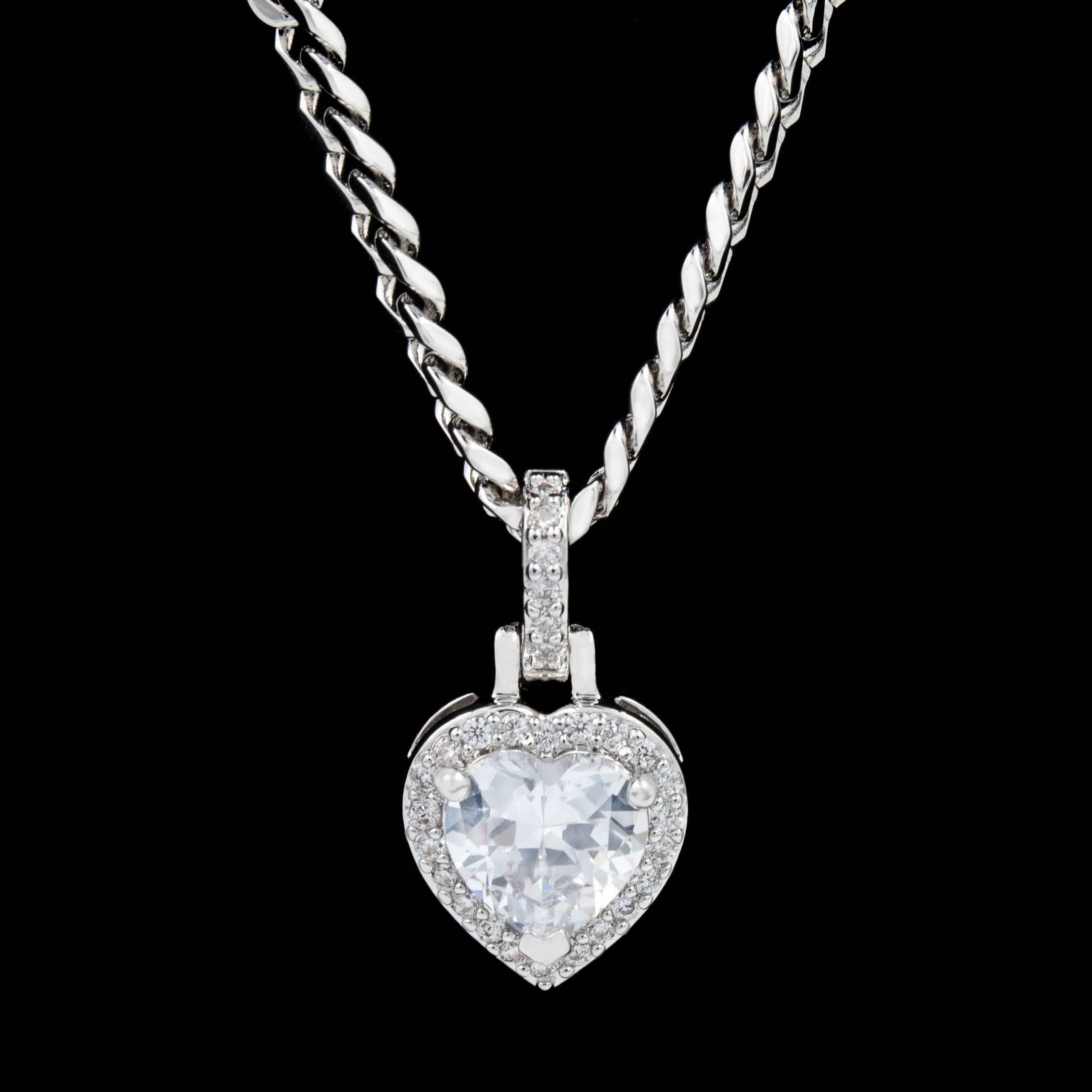 Iced Heart Pendant