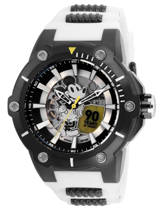 INVICTA Disney Limited Edition Mens Watch - Black Metal - Skeleton Dial - Mickey