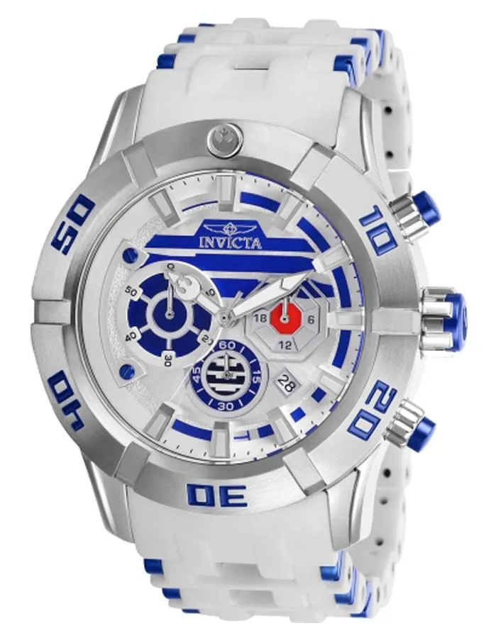 Invicta Star Wars Limited Edition Mens Watch - R2-D2 - Stainless Steel - Chrono