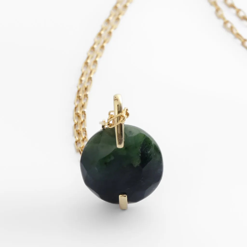 Jade Round Pendant Necklace