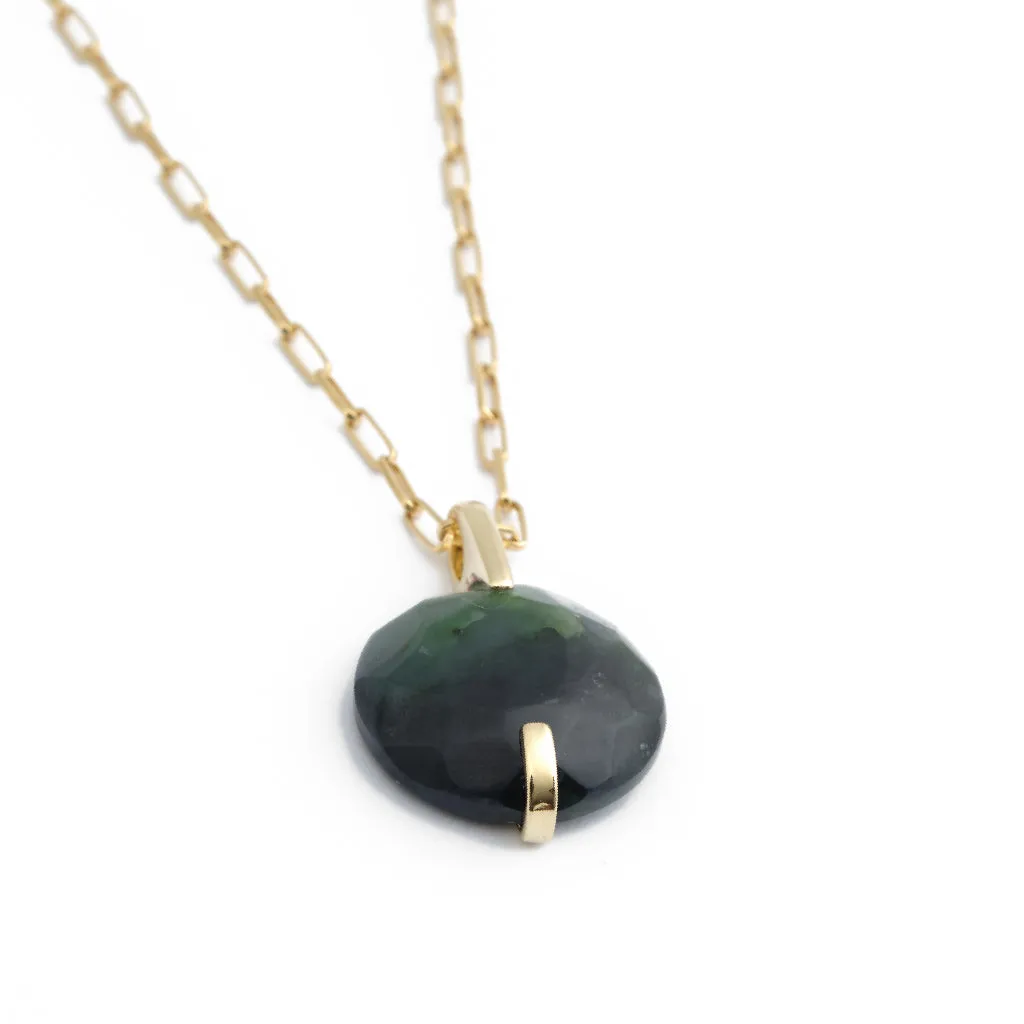 Jade Round Pendant Necklace