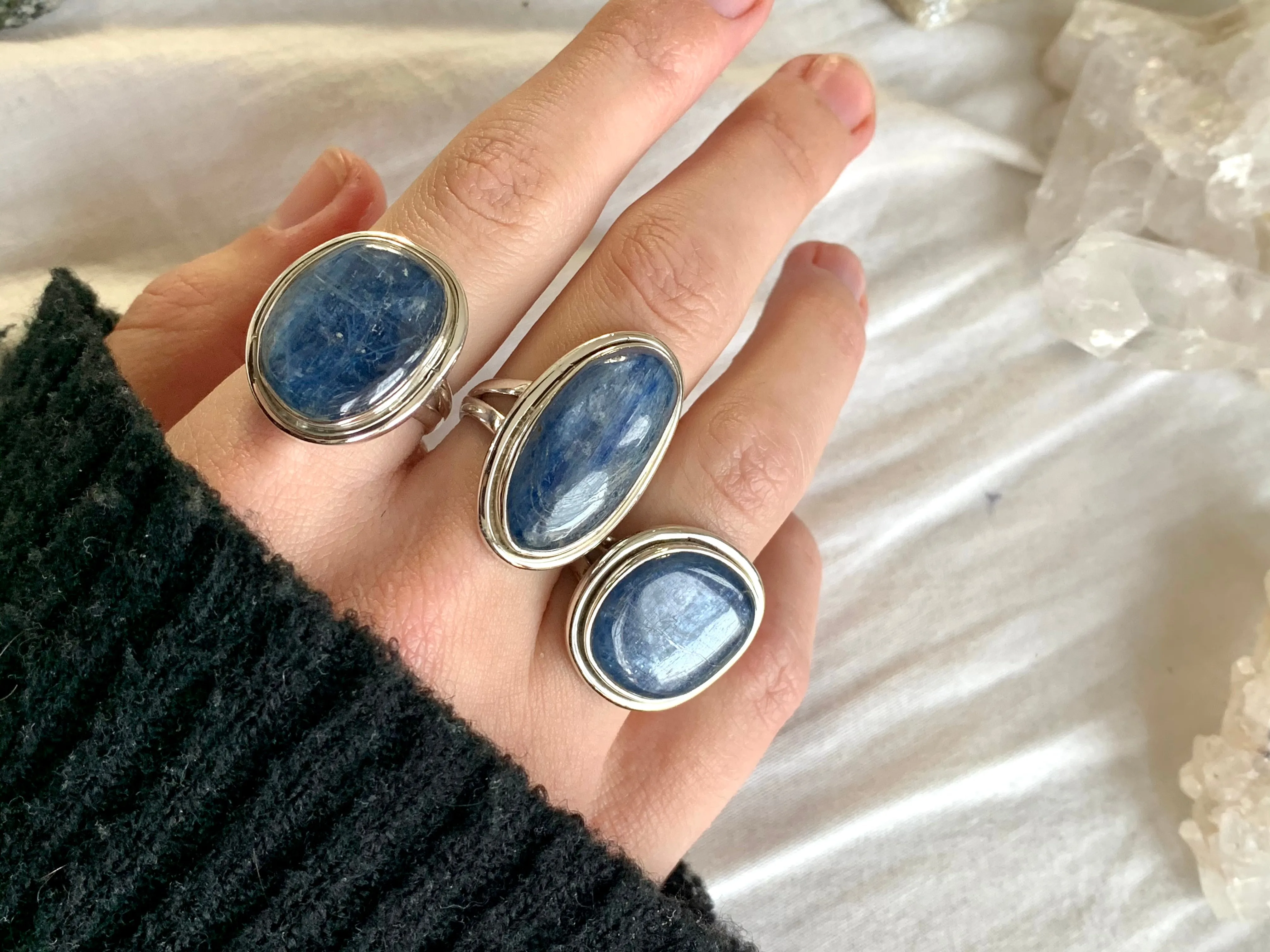 Kyanite Brea Mixed Rings - US 6.5 (One of a kind)