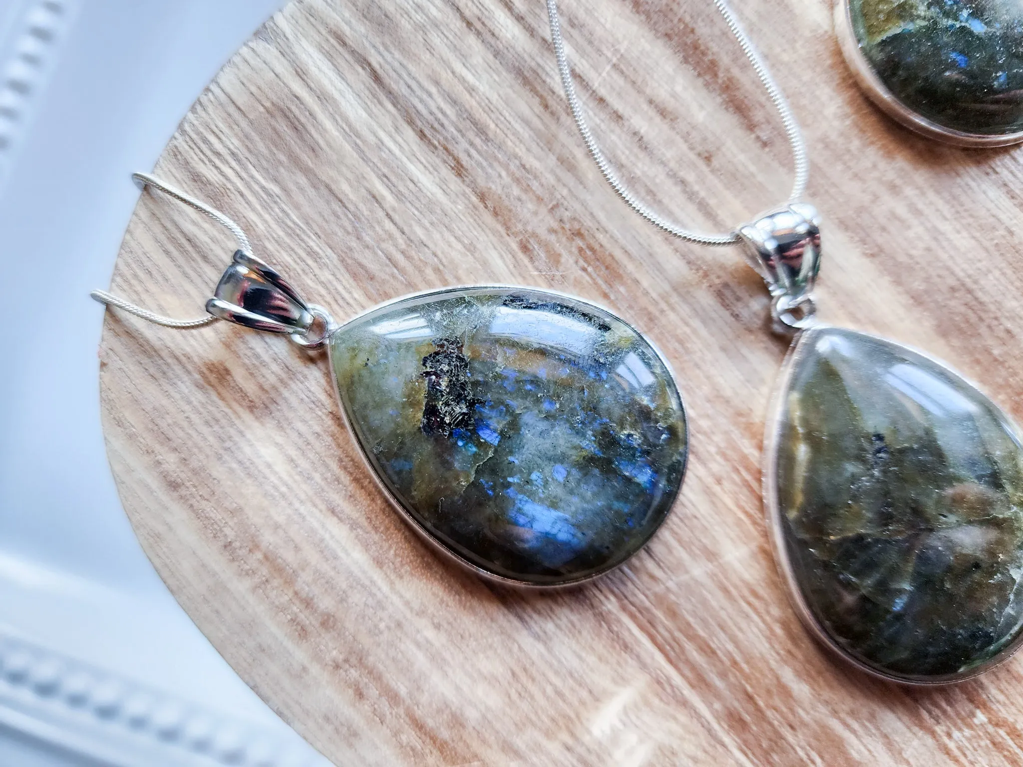 Labradorite Dew Drop Necklace