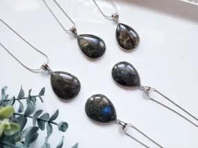 Labradorite Dew Drop Necklace