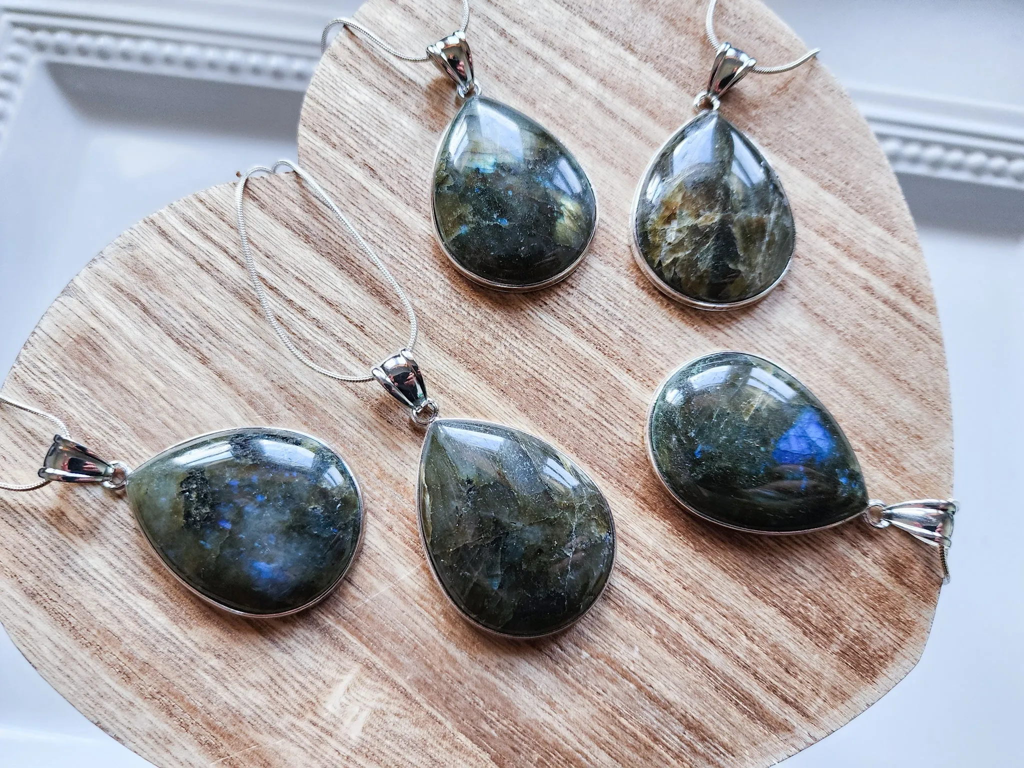 Labradorite Dew Drop Necklace