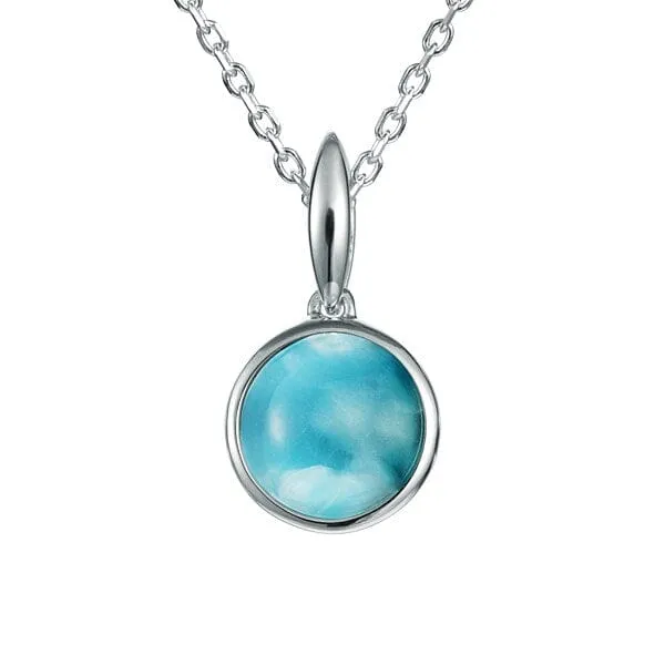 Larimar Circle Pendant