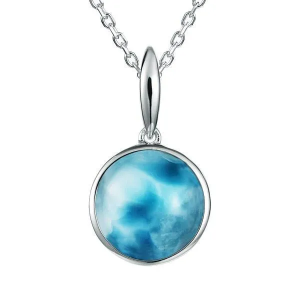 Larimar Circle Pendant