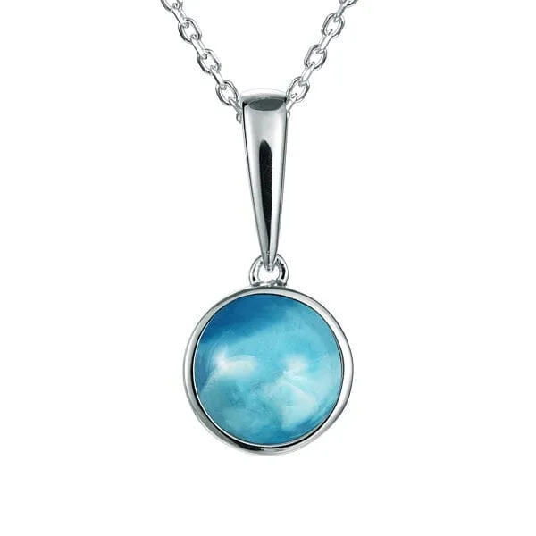 Larimar Circle Pendant