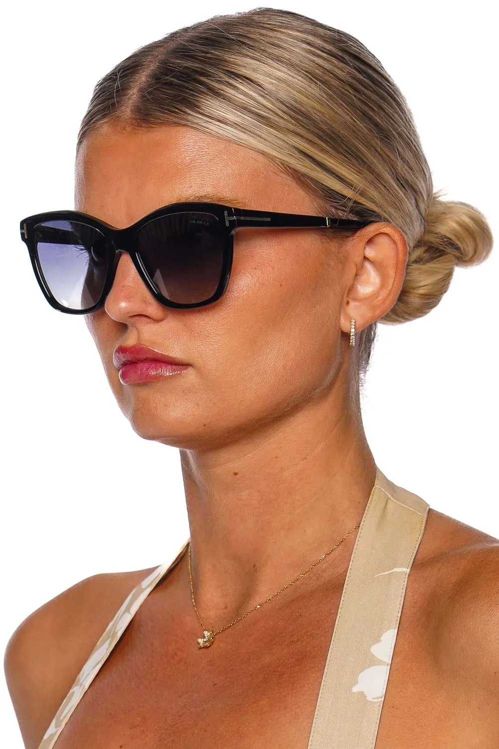 Lucia Black Gradient Acetate Sunglasses