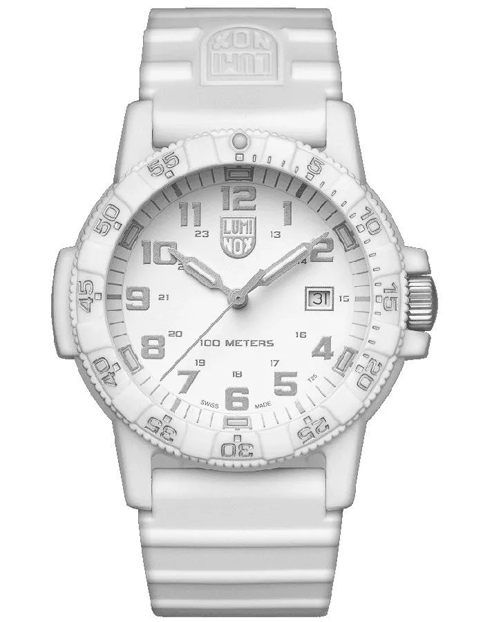 Luminox Mens Large Leatherback Sea Turtle Watch - All-White - 100m - Date