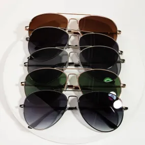 Metal Frame Aviator Sunglasses