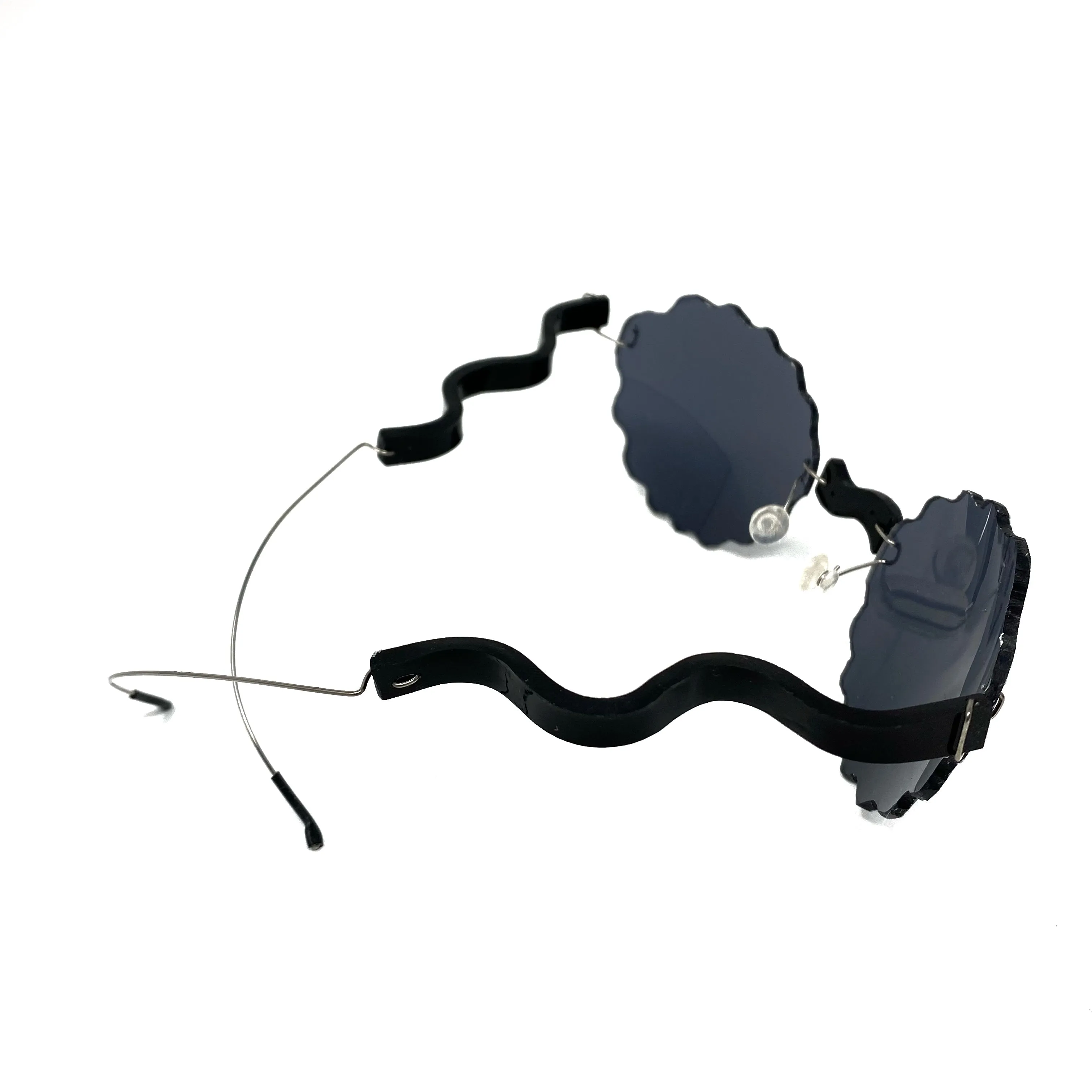 Micromega Crazy Collection Plexiglass Scalloped Sunglasses