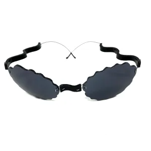 Micromega Crazy Collection Plexiglass Scalloped Sunglasses