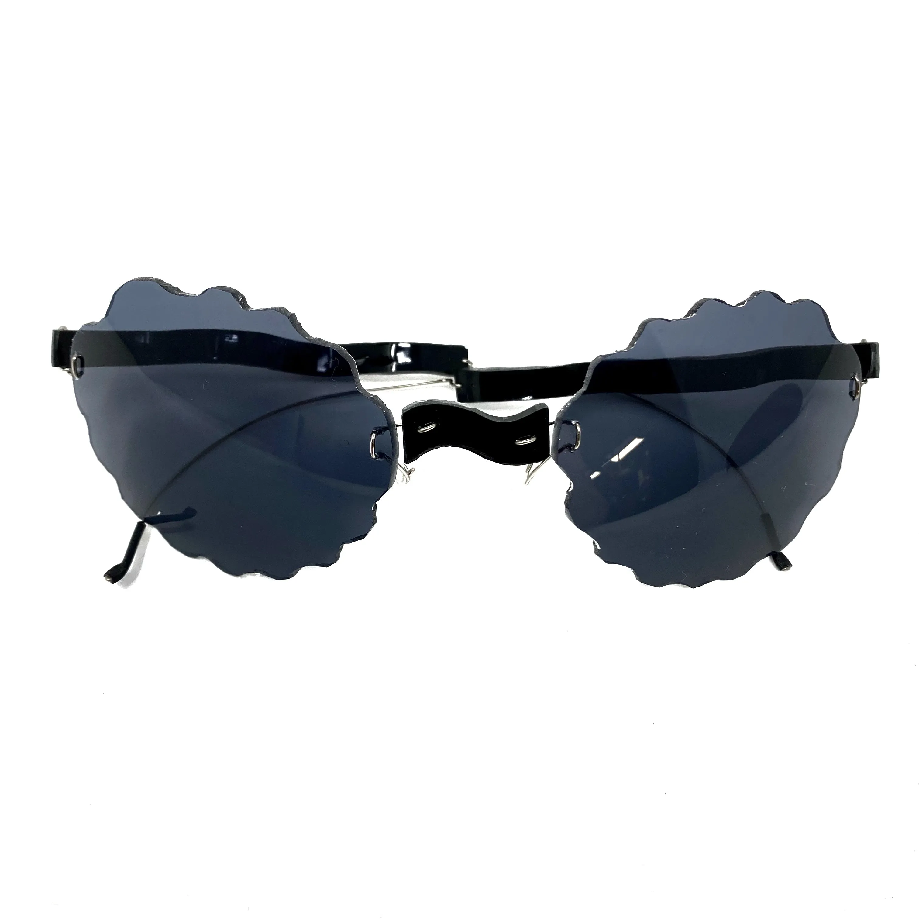 Micromega Crazy Collection Plexiglass Scalloped Sunglasses