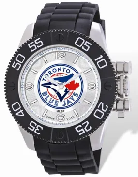 MLB Mens Toronto Blue Jays Beast Watch - Color Logo Dial - Rubber Strap