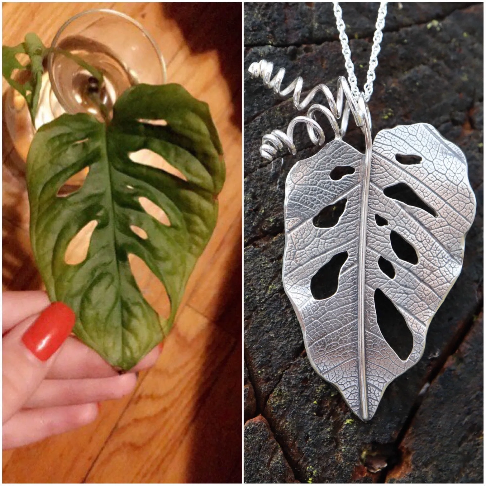 Monstera Adansonii Necklace