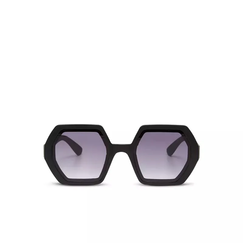 Okkia  - EMMA Hexagon Sunglasses - Black