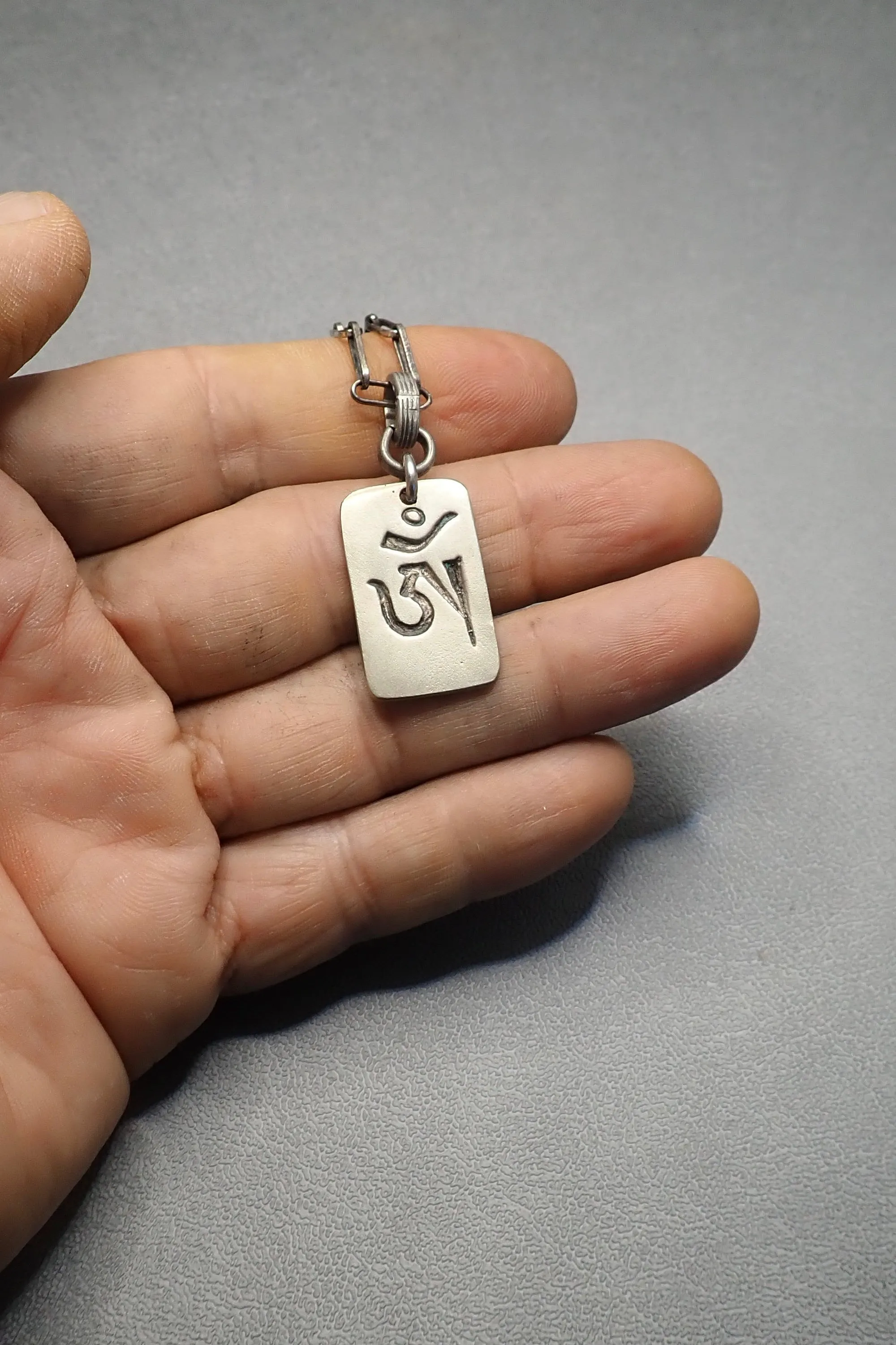 OM SILVER PENDANT