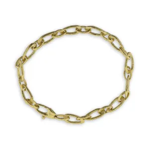 Organic Small Link Bracelet in gold