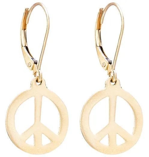 Peace Sign Dangle Earrings