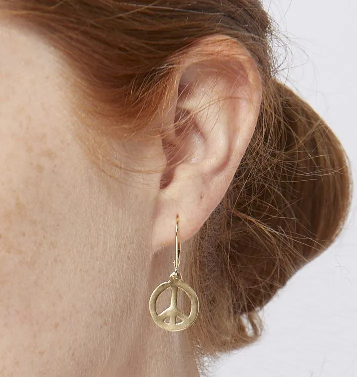 Peace Sign Dangle Earrings