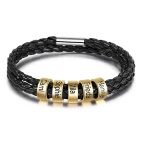 Personalized Multilayer Leather Bracelets For Men