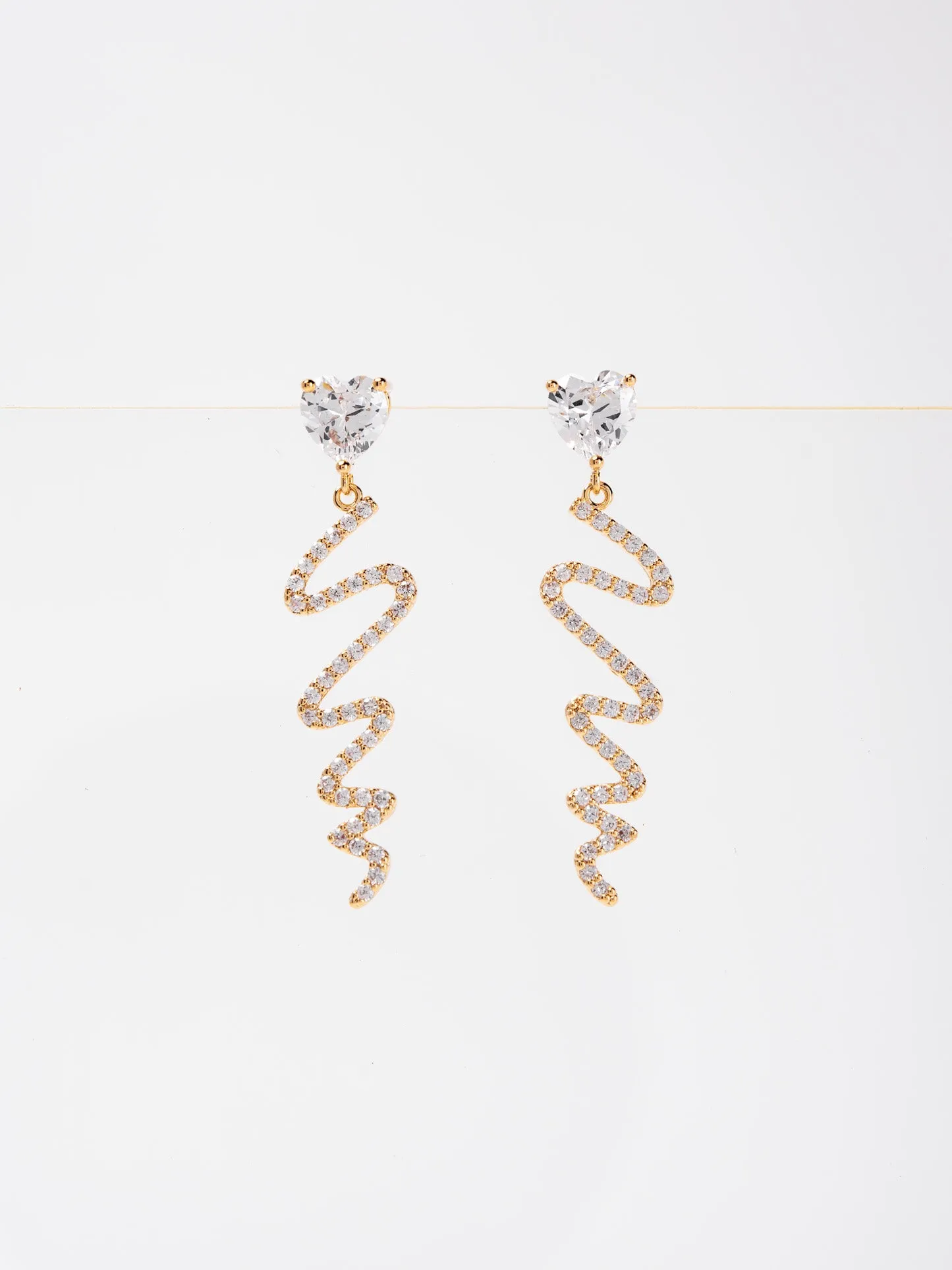 Pricilla Snake CZ Diamond Drop Earrings