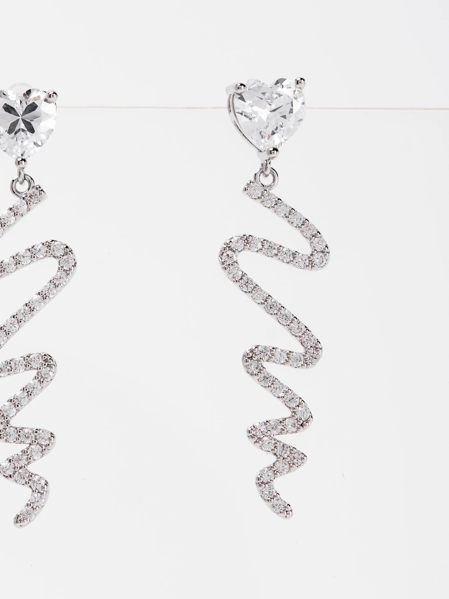 Pricilla Snake CZ Diamond Drop Earrings