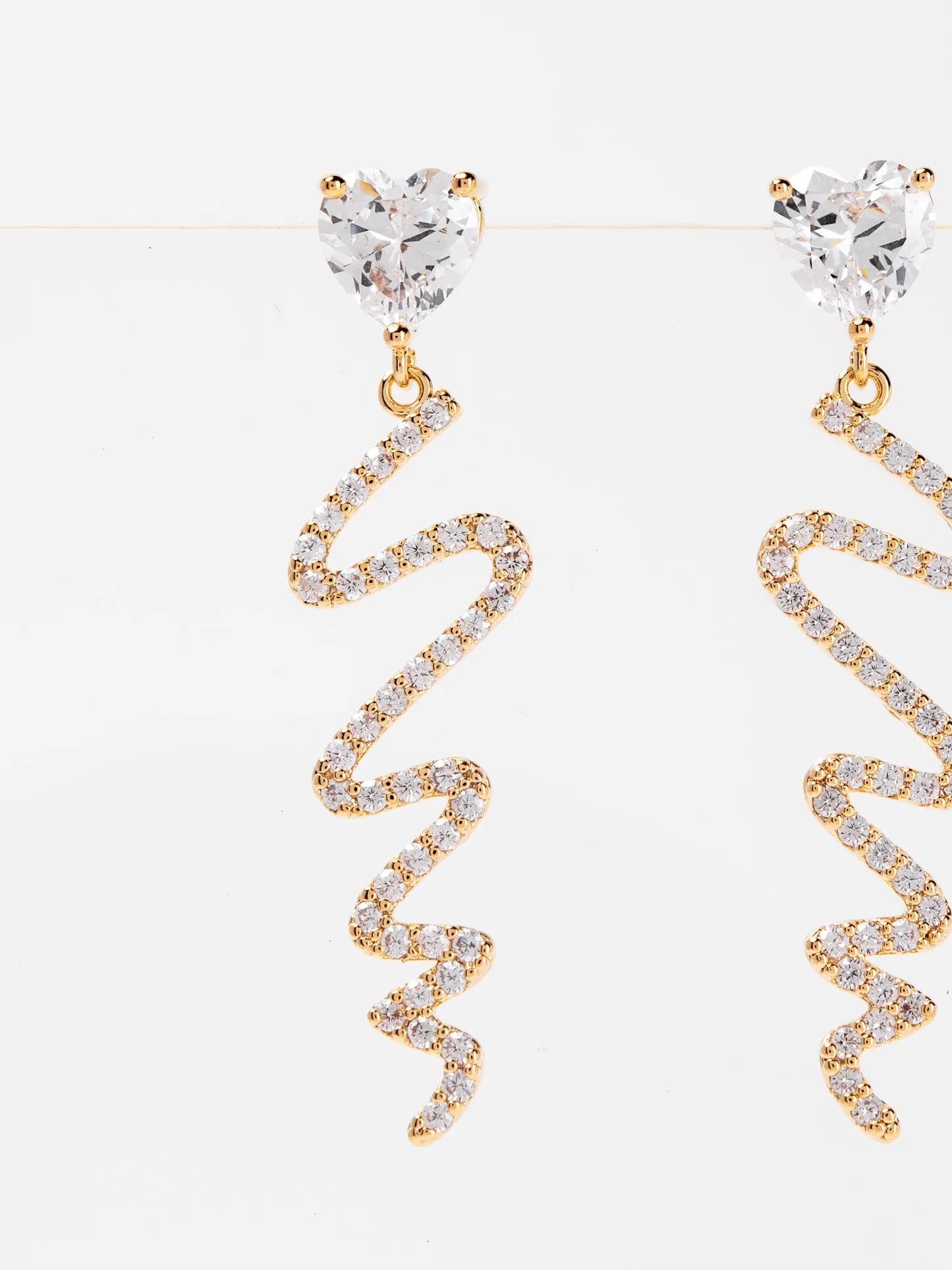 Pricilla Snake CZ Diamond Drop Earrings