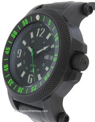 Reactor Fallout 2 Mens Day/Date Watch - Black/Green Dial - Black Nitride Design