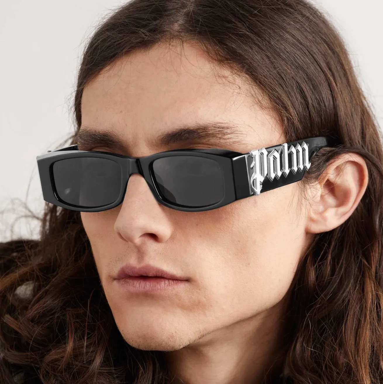 RECTANGULAR-FRAME ACETATE SUNGLASSES