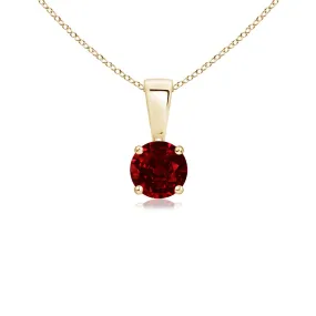 Ruby Solitaire Pendant