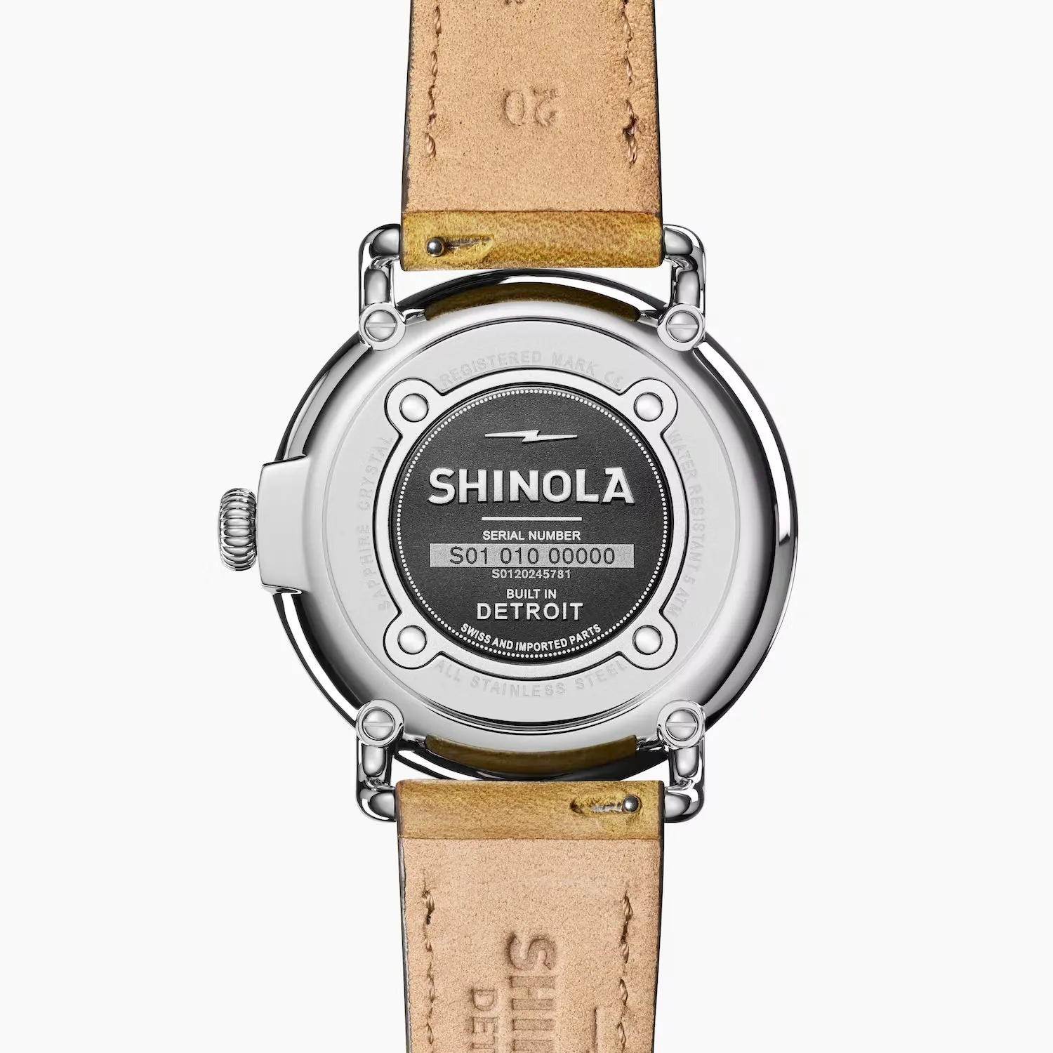 Shinola 41MM Runwell Degrade Black Dial Leather Watch S0120245781