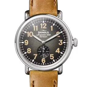 Shinola 41MM Runwell Degrade Black Dial Leather Watch S0120245781