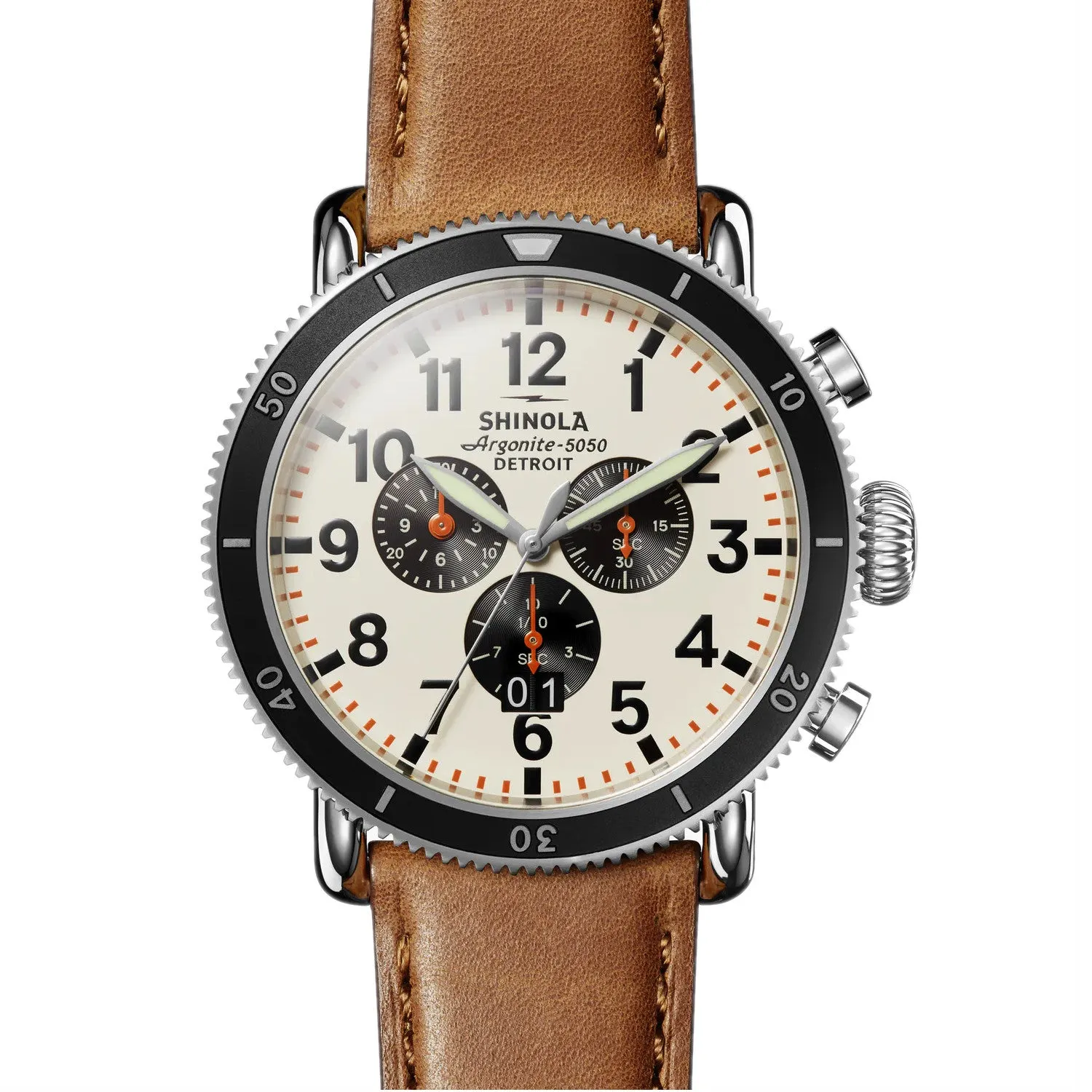 Shinola 48MM Runwell Sport Chrono Cream Dial Watch S0120183149