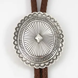 Silver Concho Bola Tie