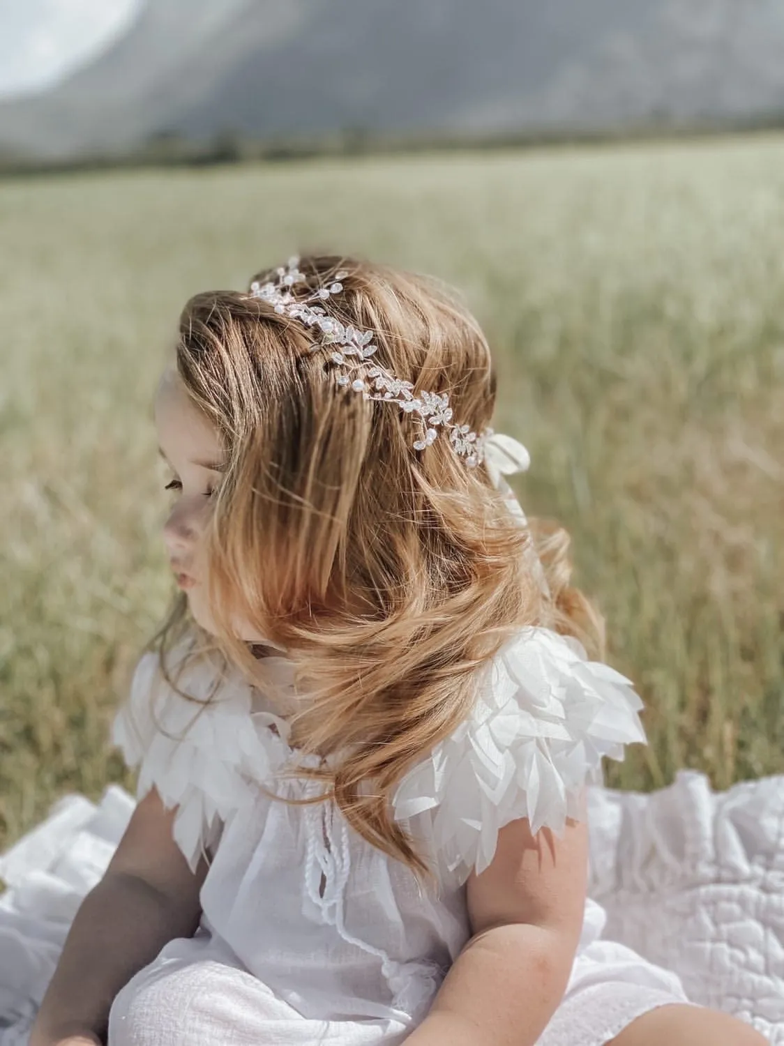 Silver Flower Hair Garland