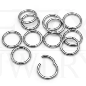 Silver Steel Stack Rings