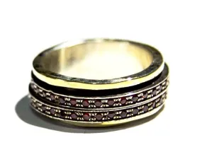 Spinning ring spinner rings set with semi precious stones Meditation ring