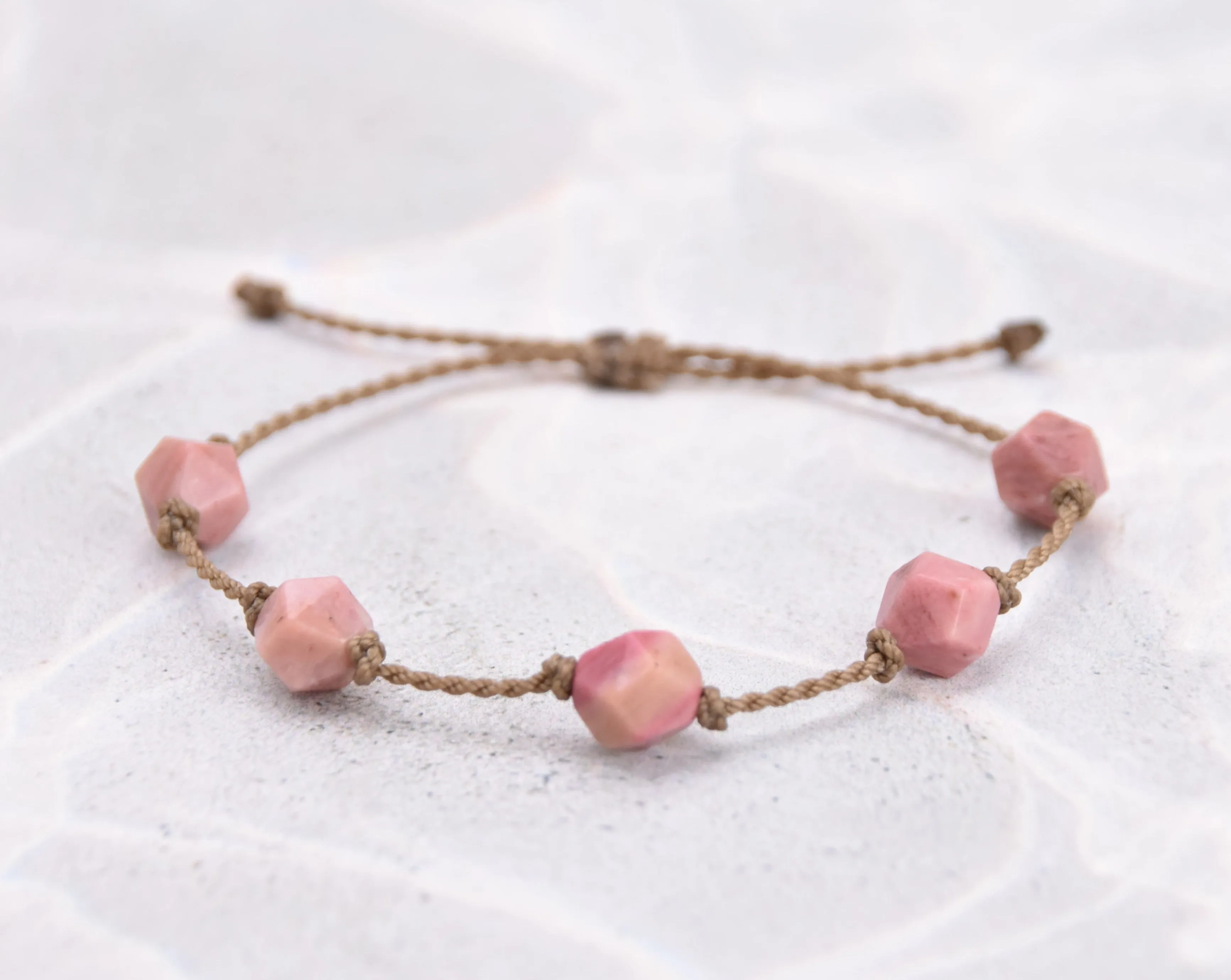 Starcut Pink & Black Rhodonite Bracelets