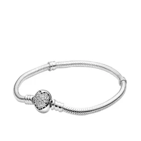 Sterling Silver Sparkling Crown Chain Bracelets