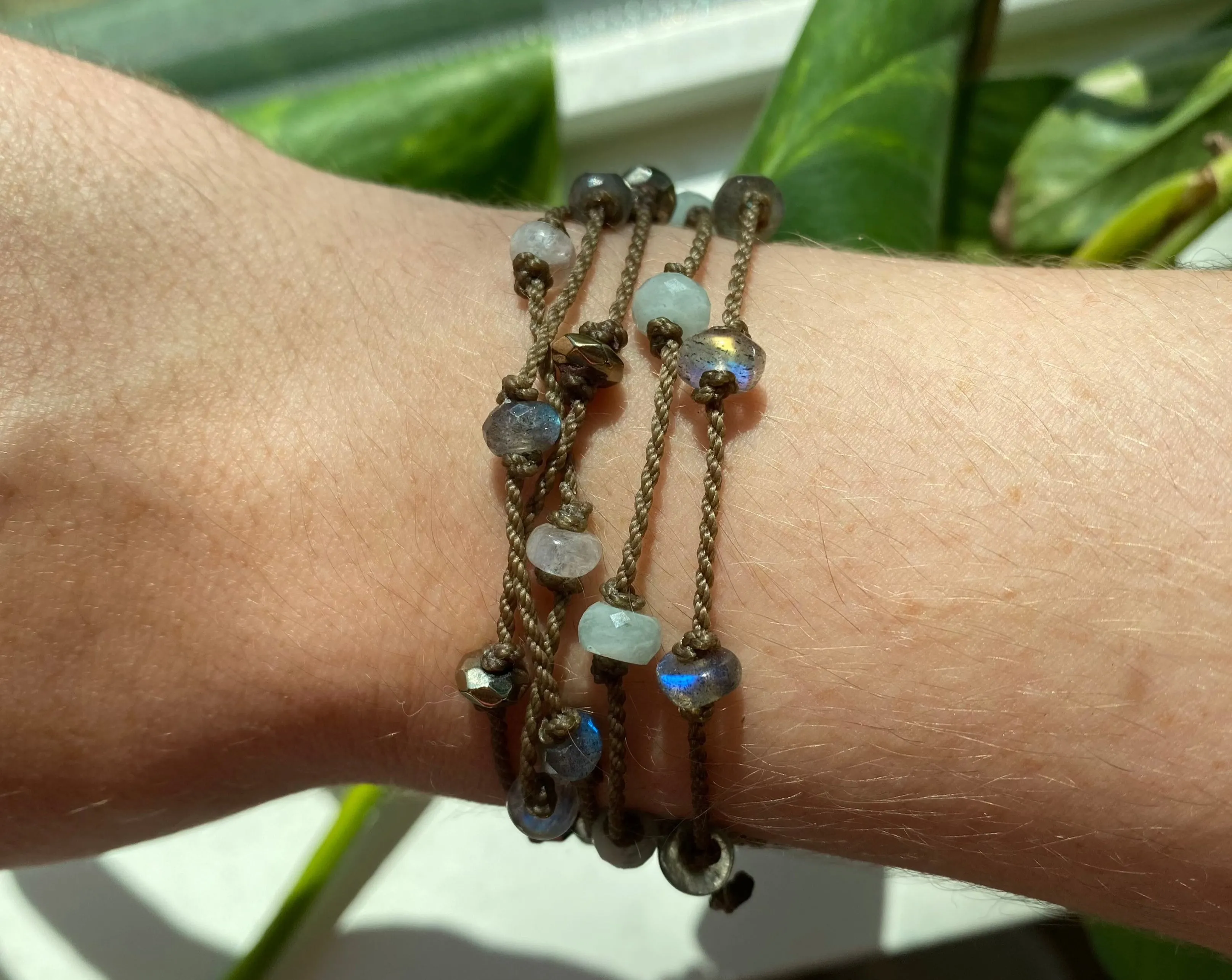 Stone Rondelle Bracelets