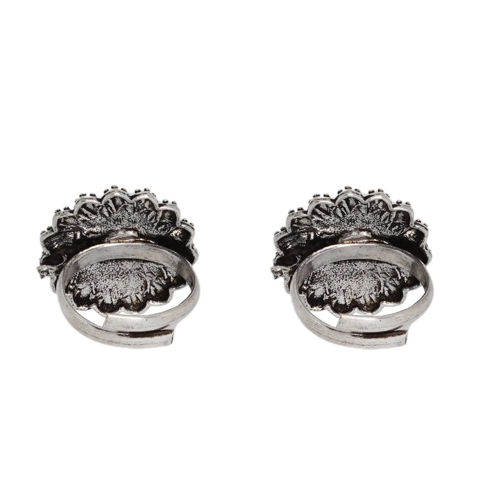 Teejh Edha Silver Oxidised Toe Rings