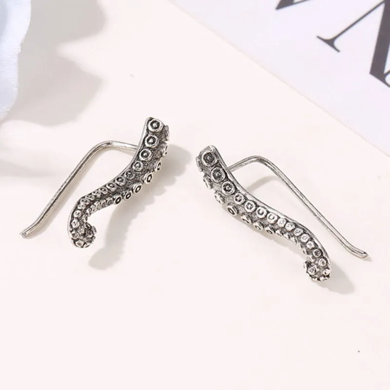 Unique Tentacle-Themed Earrings - Handcrafted, Stylish Accessory